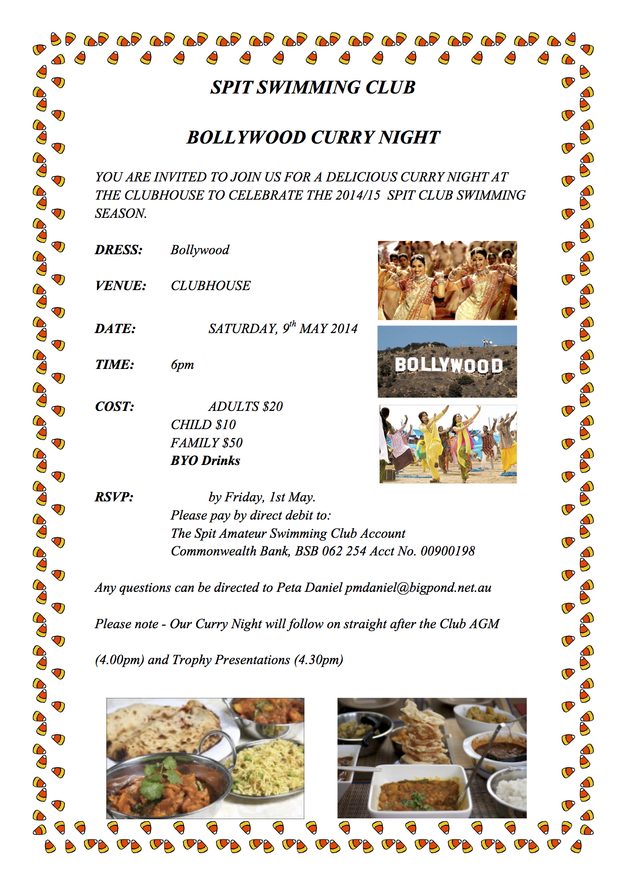 Spit Club Bollywood Curry Night Invitation